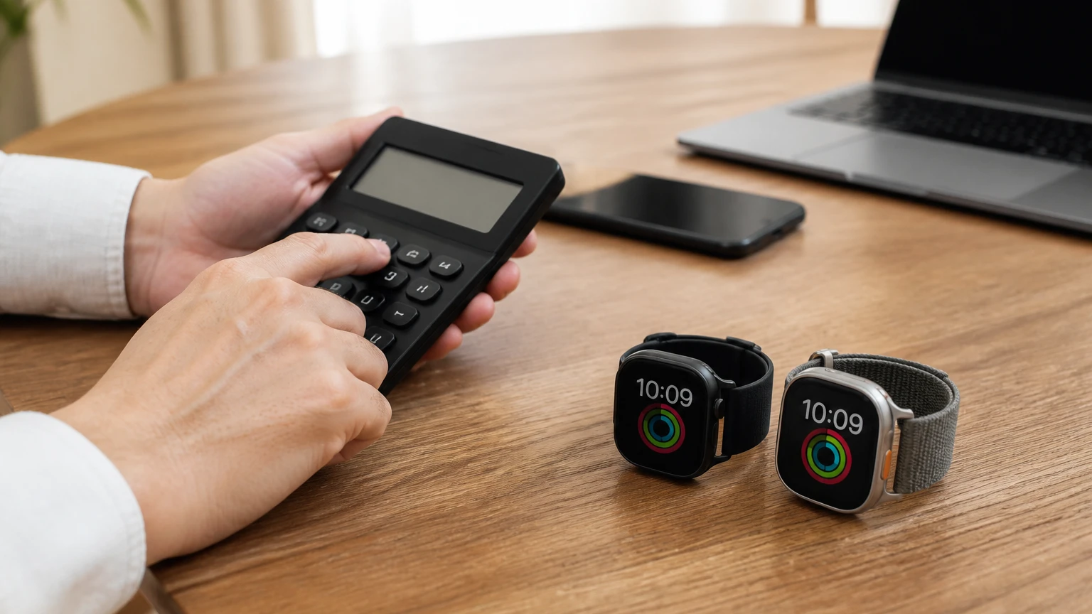 Apple WatchのAppleCare+とモバイル保険の費用を比べている様子